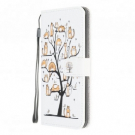 Folio Cover Moto G30 / G10 Gatti Funky Con Cinturino