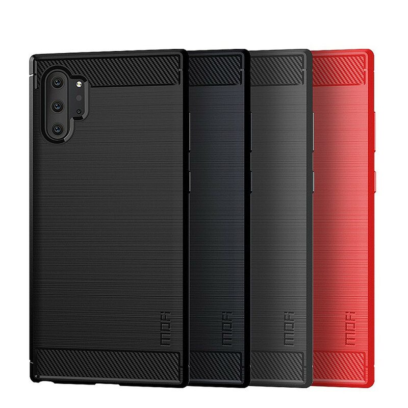 Cover Samsung Galaxy Note 10 Plus Fibra Di Carbonio Spazzolata Mofi