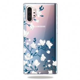 Cover Samsung Galaxy Note 10 Plus Fiori Bianchi