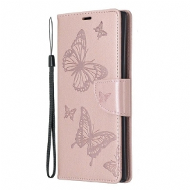 Custodia in pelle Samsung Galaxy Note 10 Plus Magnifiche Farfalle Perizoma