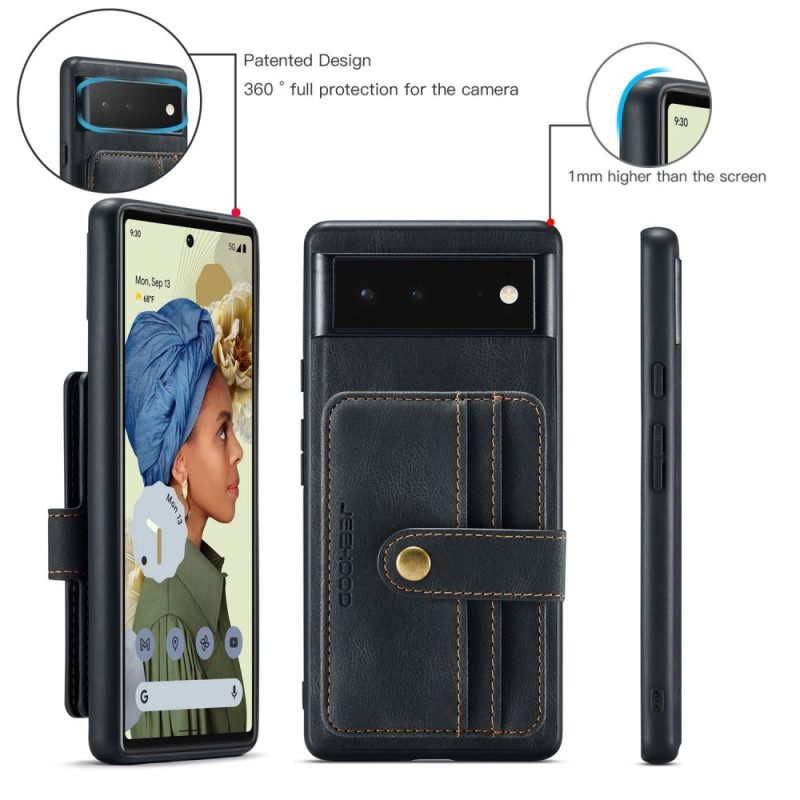 Cover Google Pixel 7 Portafoglio Portafoglio Staccabile Jeehood Rfid
