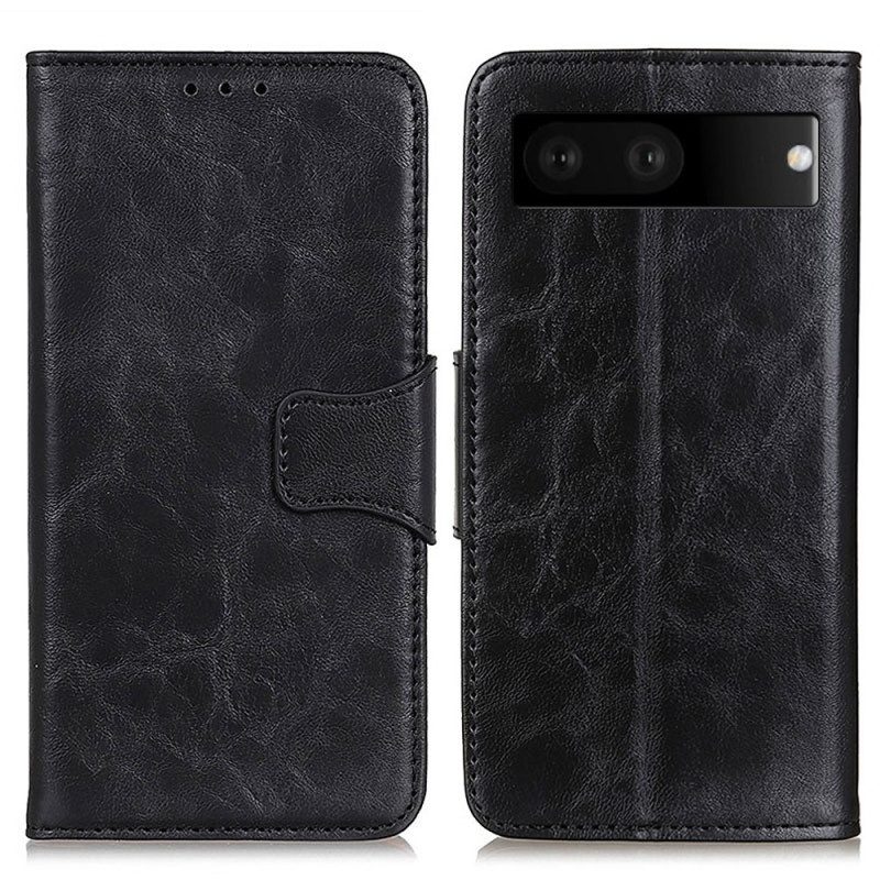 Custodia A Portafoglio Google Pixel 7 Chiusura Reversibile In Pelle Crosta