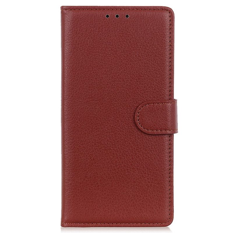 Custodia in pelle Google Pixel 7 Ecopelle Tradizionale Litchi