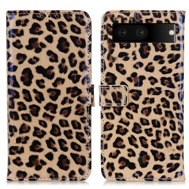 Custodia in pelle Google Pixel 7 Effetto Pelle Di Leopardo