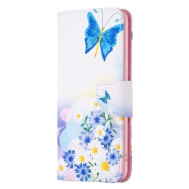 Custodia in pelle Google Pixel 7 Farfalle Dell'acquerello