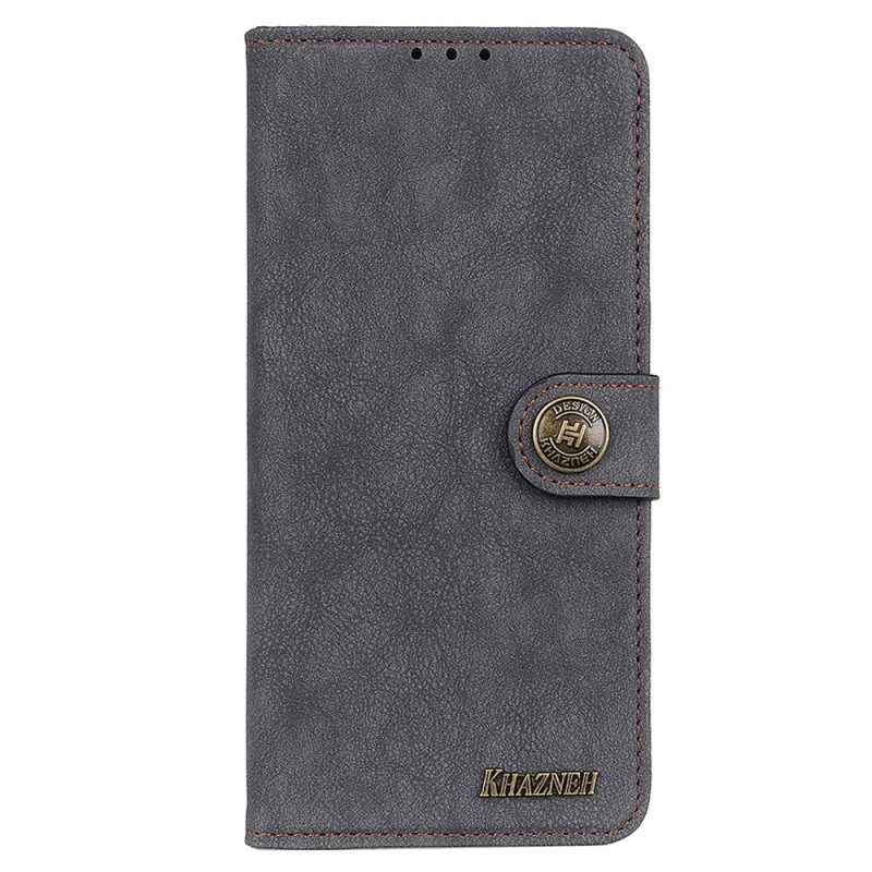 Custodia in pelle Google Pixel 7 Khazneh Crosta Di Cuoio