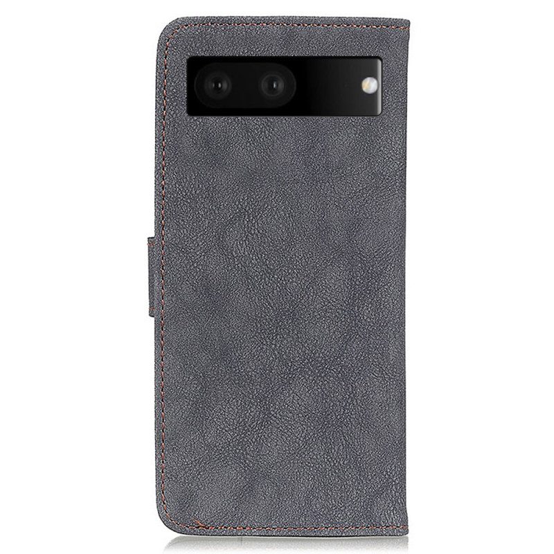 Custodia in pelle Google Pixel 7 Khazneh Crosta Di Cuoio