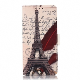 Custodia in pelle Google Pixel 7 Torre Eiffel Del Poeta