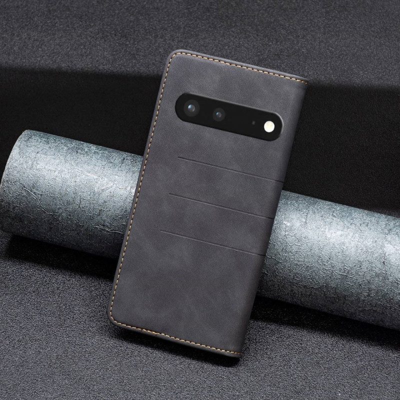 Folio Cover Google Pixel 7 Custodia in pelle Colore Binfen
