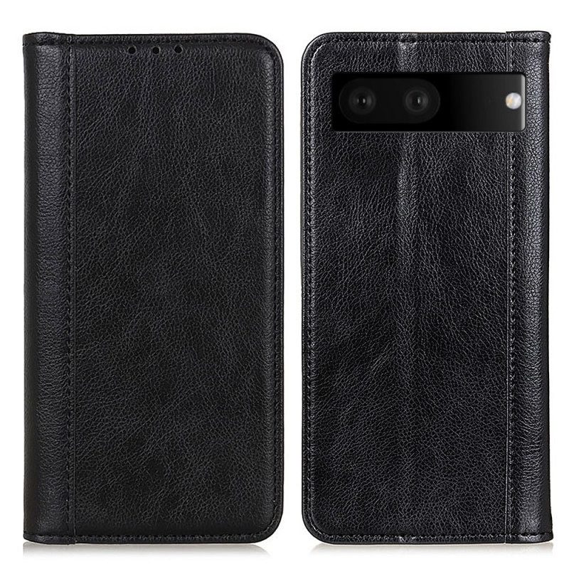 Folio Cover Google Pixel 7 Custodia in pelle Cuoio Spaccato