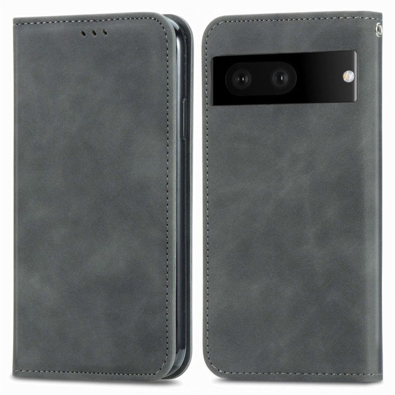 Folio Cover Google Pixel 7 Custodia in pelle Serie D'epoca