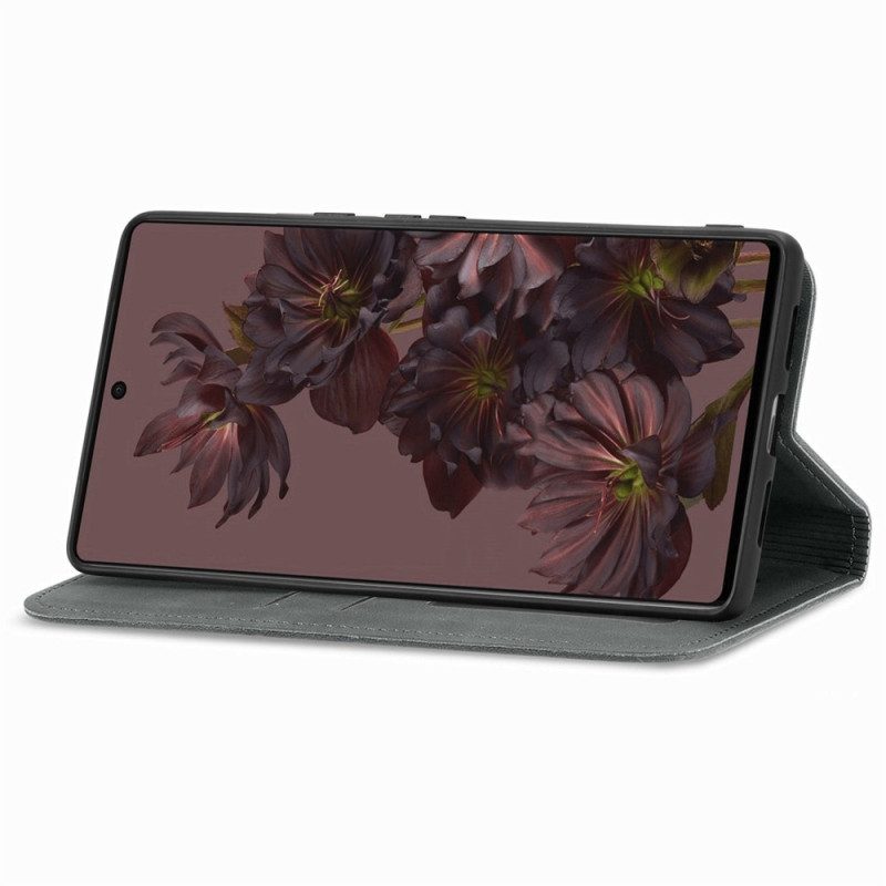 Folio Cover Google Pixel 7 Custodia in pelle Serie D'epoca