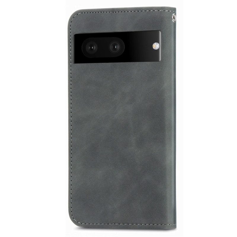 Folio Cover Google Pixel 7 Custodia in pelle Serie D'epoca