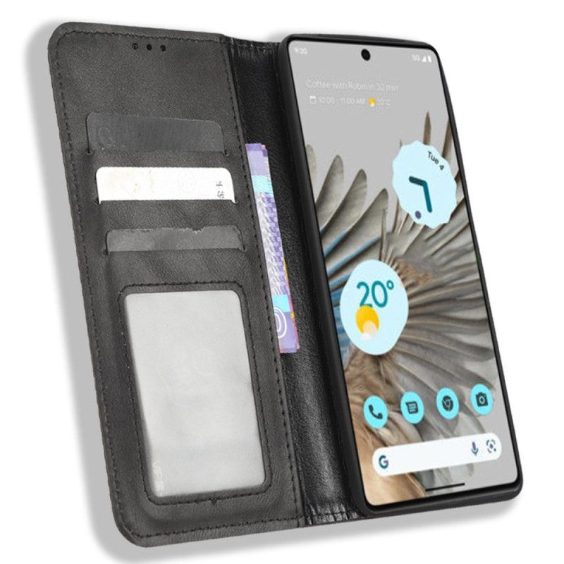 Folio Cover Google Pixel 7 Custodia in pelle Stilizzato