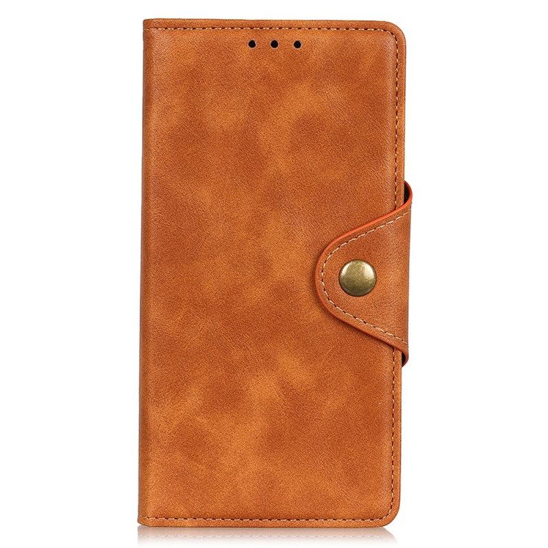 Custodia in pelle Samsung Galaxy M33 5G Bottone In Ecopelle