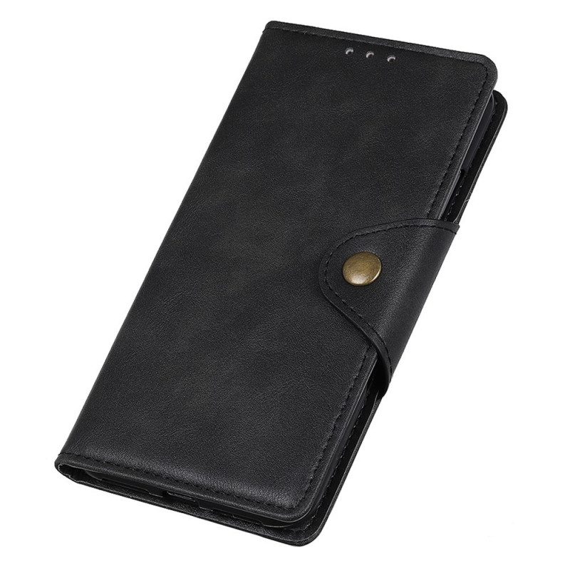 Custodia in pelle Samsung Galaxy M33 5G Bottone In Ecopelle