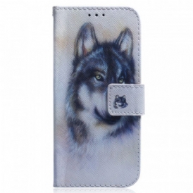 Custodia in pelle Samsung Galaxy M33 5G Cane Dell'acquerello