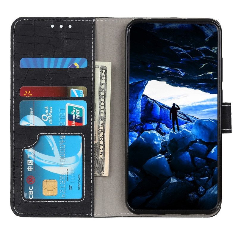 Custodia in pelle Samsung Galaxy M33 5G Effetto Pelle Di Coccodrillo