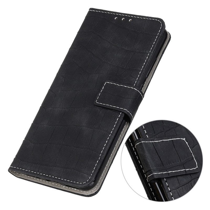 Custodia in pelle Samsung Galaxy M33 5G Effetto Pelle Di Coccodrillo