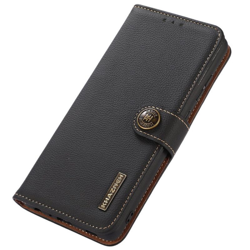 Custodia in pelle Samsung Galaxy M33 5G Khazneh Rfid In Vera Pelle