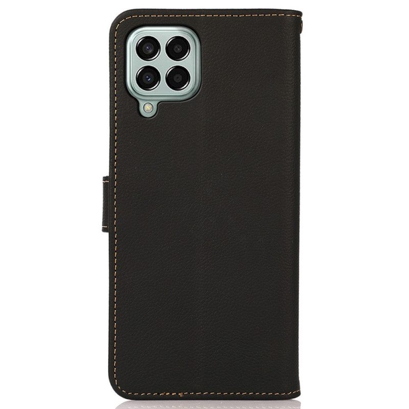 Custodia in pelle Samsung Galaxy M33 5G Khazneh Rfid In Vera Pelle