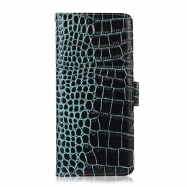 Custodia in pelle Samsung Galaxy M33 5G Rfid Stile Coccodrillo
