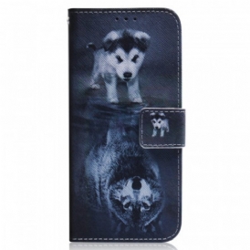 Custodia in pelle Samsung Galaxy M33 5G Sogno Da Cucciolo