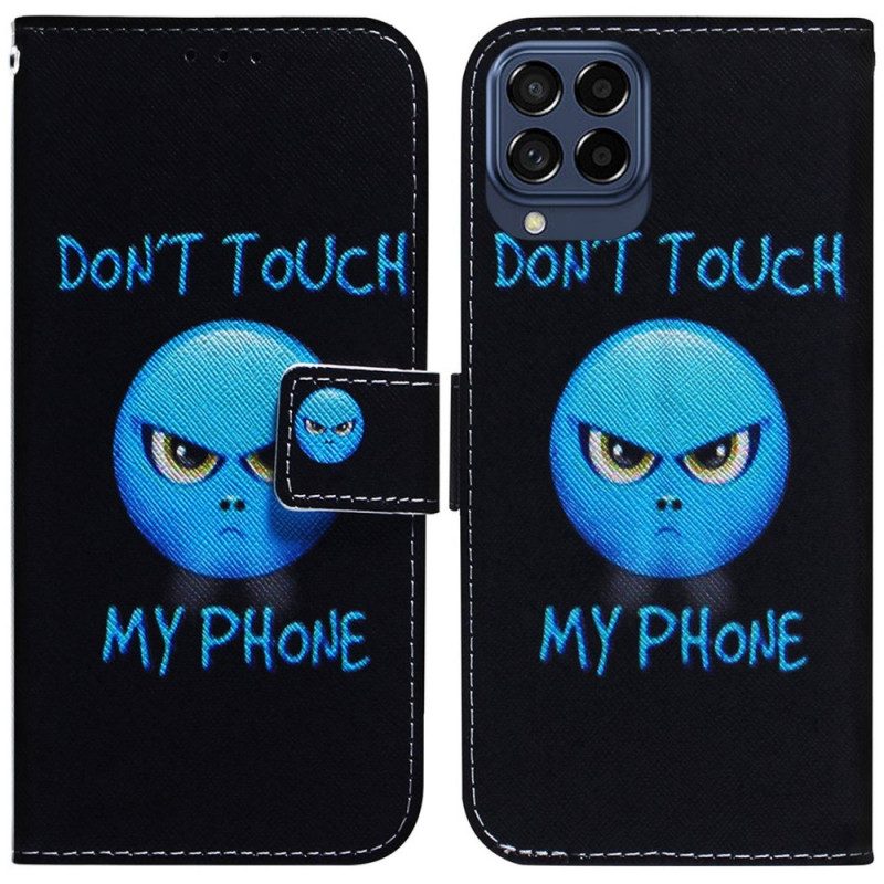 Custodia in pelle Samsung Galaxy M33 5G Telefono Emoji