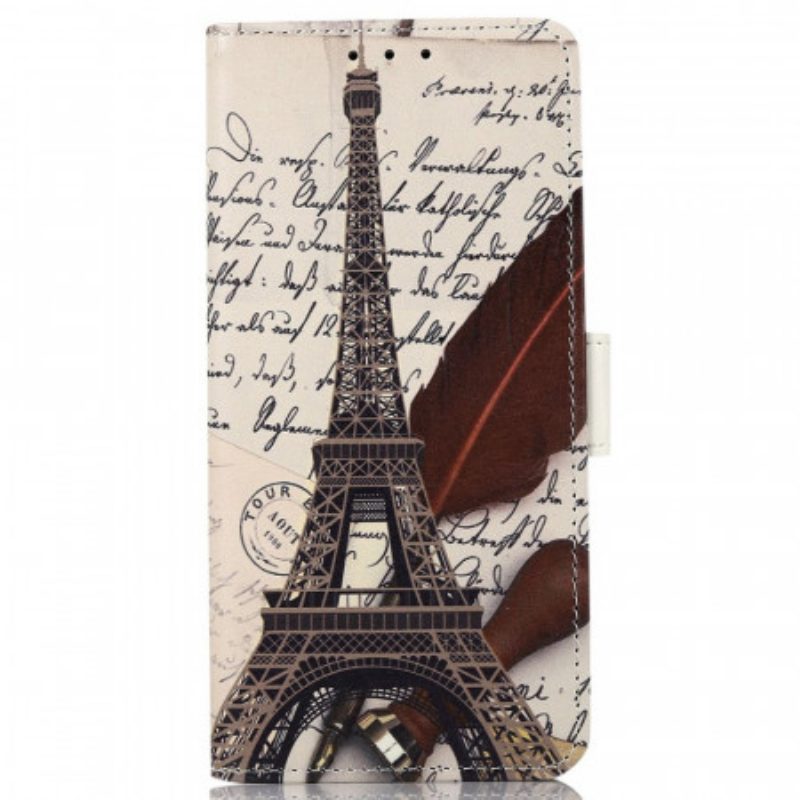 Custodia in pelle Samsung Galaxy M33 5G Torre Eiffel Poetica