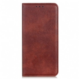 Folio Cover Samsung Galaxy M33 5G Custodia in pelle Crosta Di Cuoio Litchi