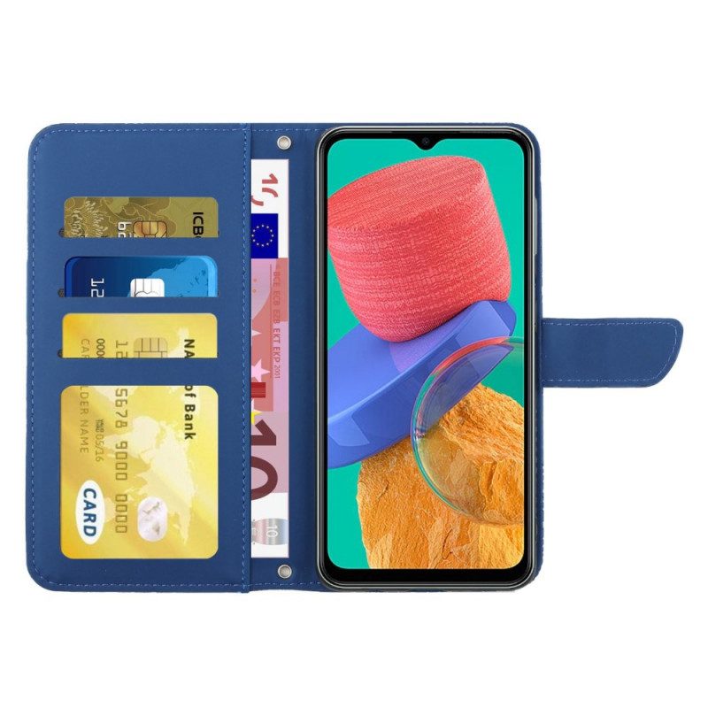 Folio Cover Samsung Galaxy M33 5G Farfalle E Tracolla