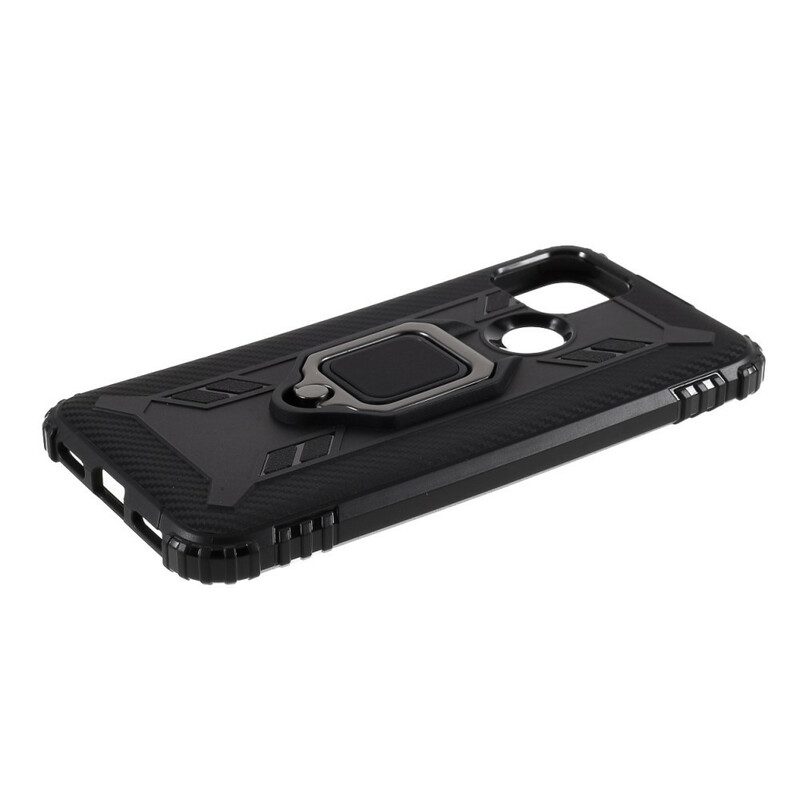 Cover Google Pixel 5 Anello E Fibra Di Carbonio