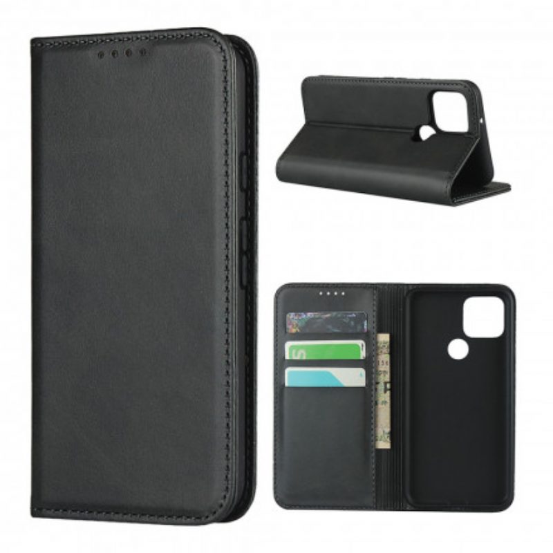 Folio Cover Google Pixel 5 Custodia in pelle Cuoio Spaccato