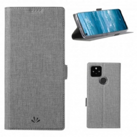 Folio Cover Google Pixel 5 Custodia in pelle Vili Dmx Testurizzato