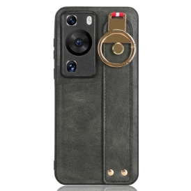 Cover Huawei P60 Pro Con Cinturino E Anello
