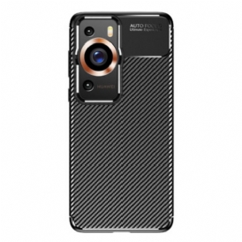 Cover Huawei P60 Pro Fibra Di Carbonio Flessibile