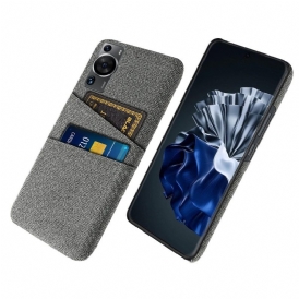 Cover Huawei P60 Pro Portacarte In Tessuto