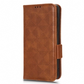 Folio Cover Huawei P60 Pro Triangoli Con Cinturino