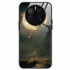 Cover Huawei Mate 50 Pro Luna Uomo In Vetro Temperato