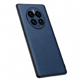 Cover Huawei Mate 50 Pro Vera Pelle Di Litchi