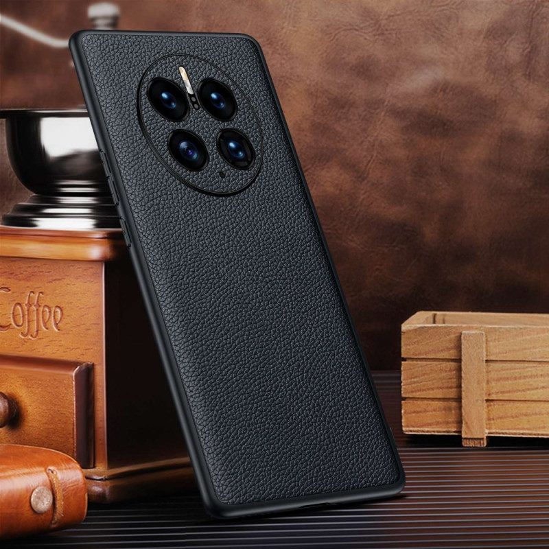Cover Huawei Mate 50 Pro Vera Pelle Di Litchi