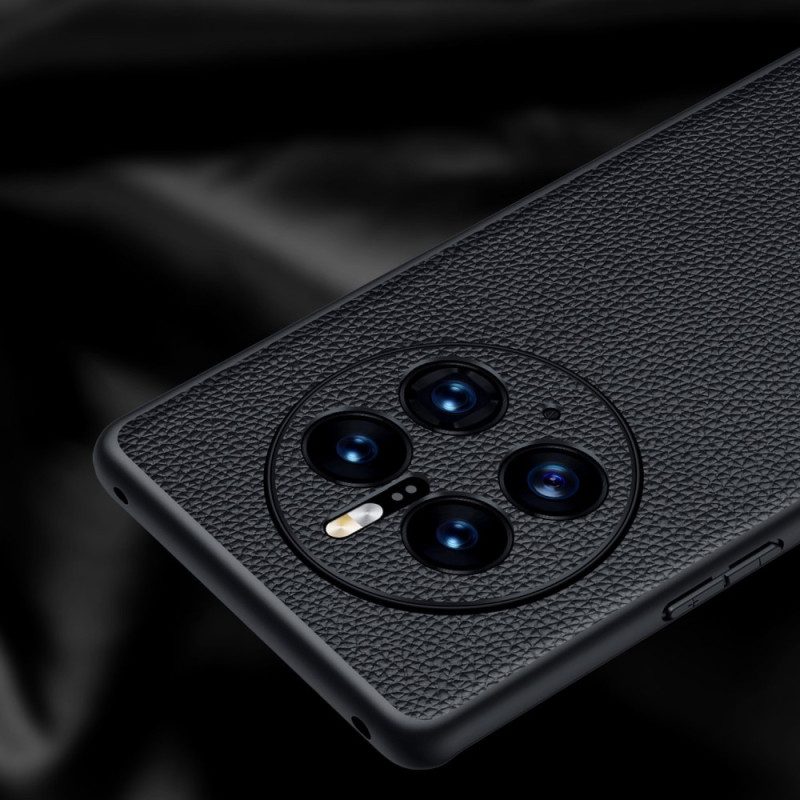 Cover Huawei Mate 50 Pro Vera Pelle Di Litchi