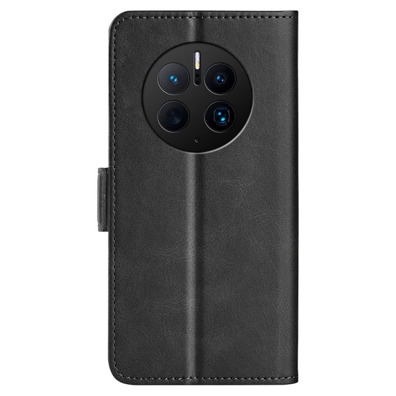 Custodia in pelle Huawei Mate 50 Pro Doppia Chiusura