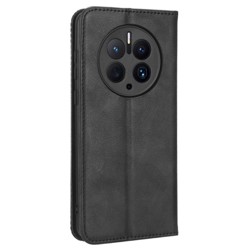 Folio Cover Huawei Mate 50 Pro Custodia in pelle Stile Vintage In Pelle