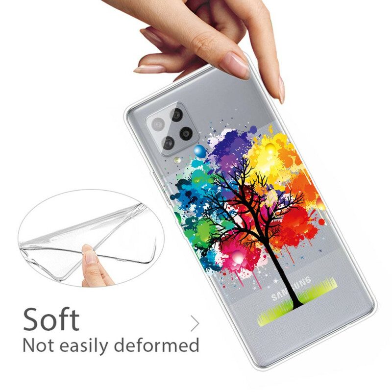 Cover Samsung Galaxy A42 5G Albero Dell'acquerello Senza Soluzione Di Continuità