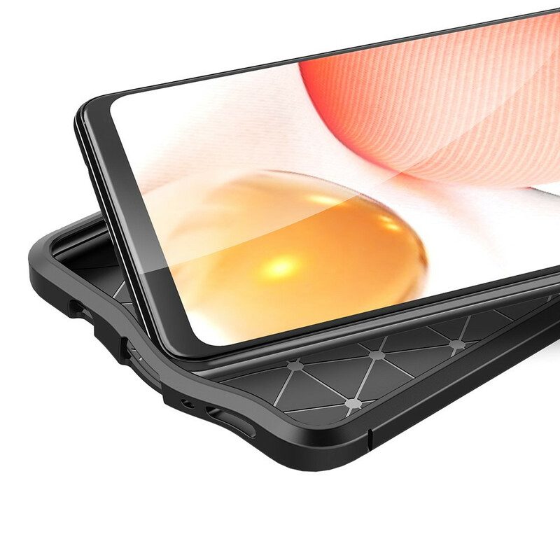 Cover Samsung Galaxy A42 5G Doppia Linea Litchi Effetto Pelle