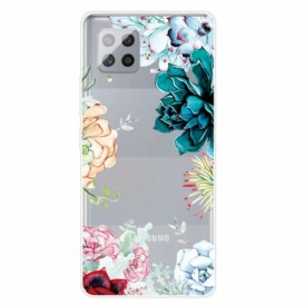 Cover Samsung Galaxy A42 5G Fiori Dell'acquerello Senza Soluzione Di Continuità