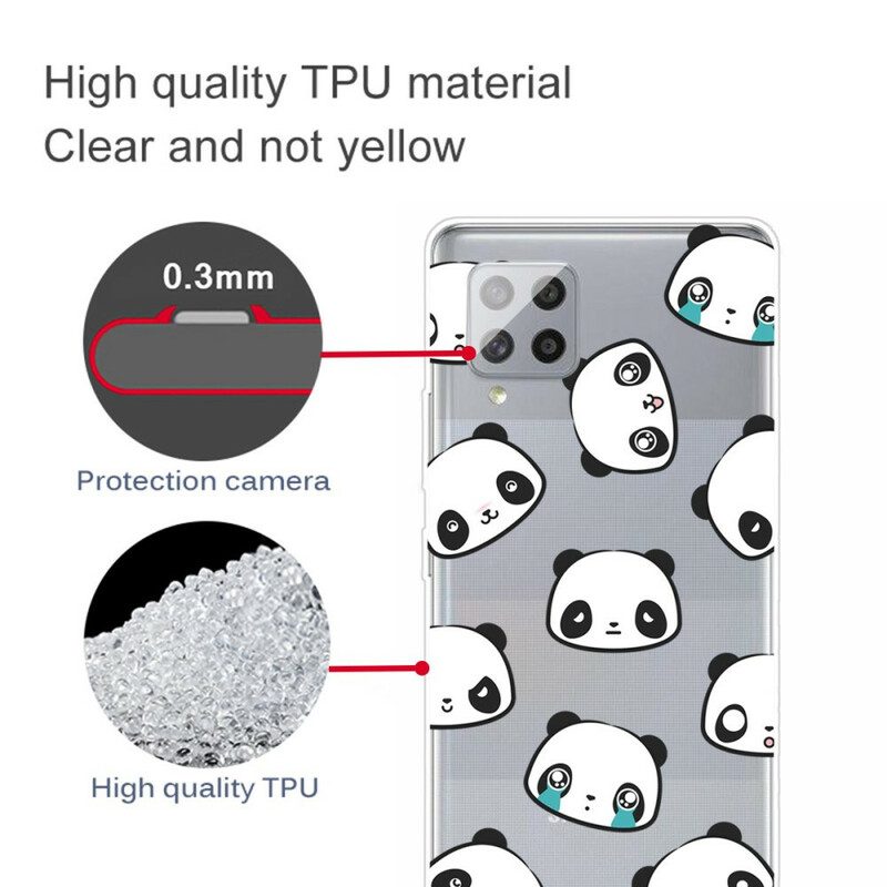 Cover Samsung Galaxy A42 5G Panda Sentimentali Senza Soluzione Di Continuità