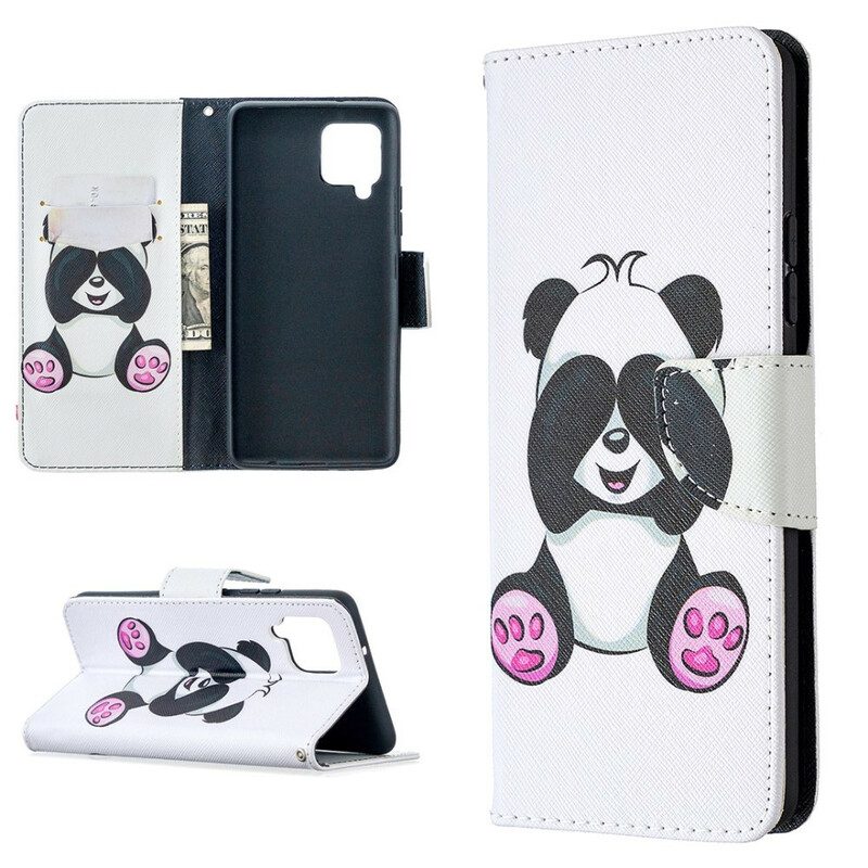 Custodia A Portafoglio Samsung Galaxy A42 5G Divertimento Panda