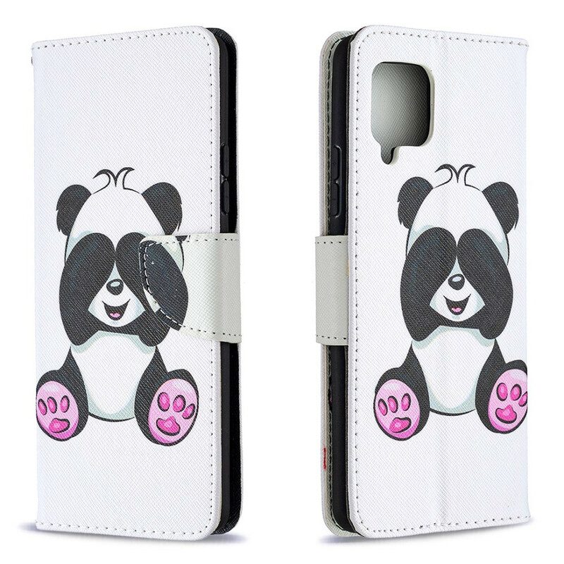 Custodia A Portafoglio Samsung Galaxy A42 5G Divertimento Panda